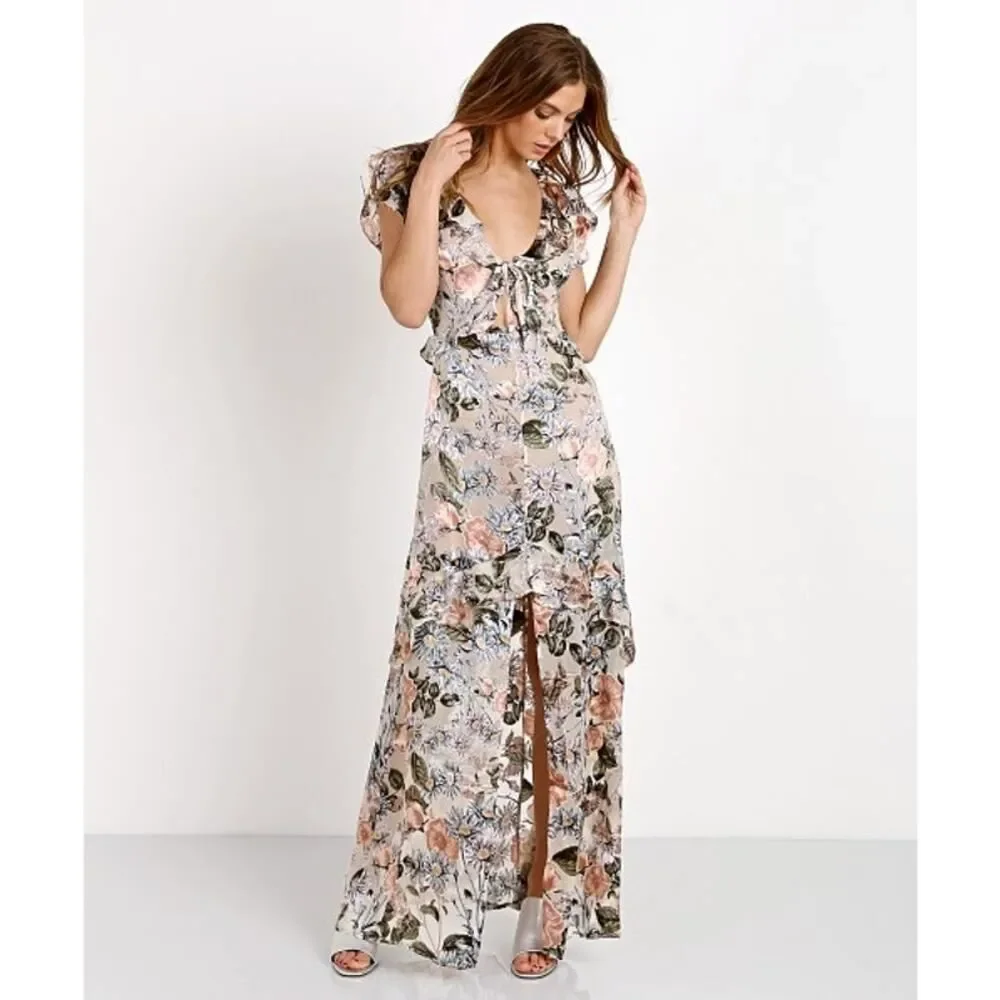 for love and lemons floral dress maxi For Love & Lemons Abby Maxi Dress